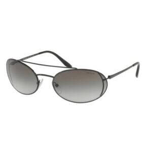 Prada 61mm Oval Sunglasses silver